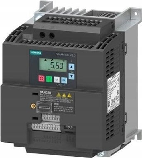 Picture of Siemens Falownik Uwe=230V, Uwy=3x230V/11A 2,2kW Sinamics V20 6SL3210-5BB22-2UV1