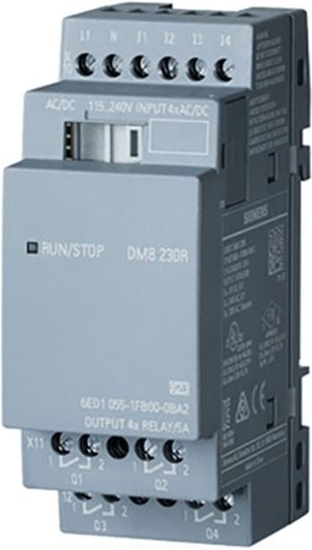 Picture of Siemens LOGO 8! DM8 230R MODU ROZSZERZE ZASILANIE 115/230V DC/AC (6ED1055-1FB00-0BA2)