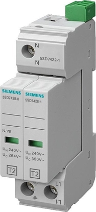 Picture of Siemens Ogranicznik przepi C TYP 2 2P 20kA 350V ukad 1+1 wski ze stykami sygnalizacyjnymi 5SD7422-1