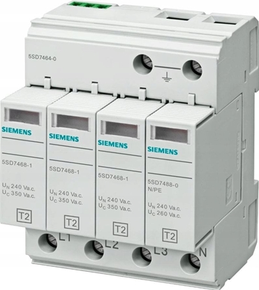 Picture of Siemens Ogranicznik przepi C TYP 2 4P 40kA 350V ukad 3+1 5SD7464-0 - 5SD7464-0