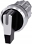 Attēls no Siemens Przecznik z moliwoci podw. 22mm metal czarny/biay d. pióro 3 poz. I>O<II z samopowrotem kt 2x45 3SU1052-2CM60-0AA0