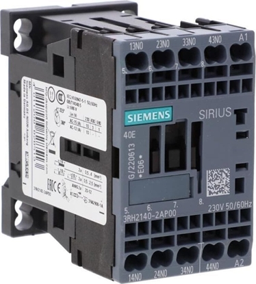 Picture of Siemens Przekanik pomocniczy S00 4Z AC 230V 50/60 Hz. zaciski sprynowe 3RH2140-2AP00