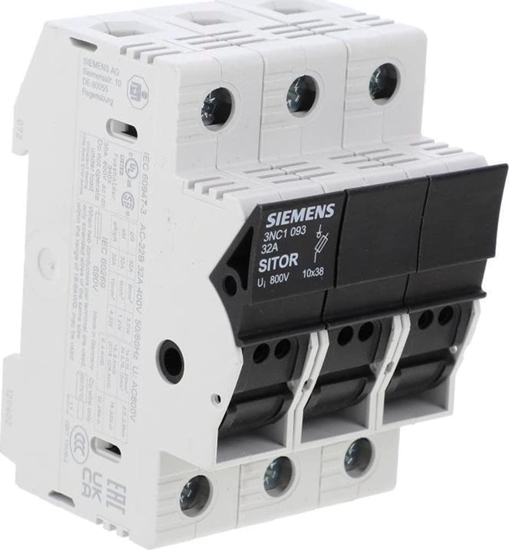 Picture of Siemens Rozcznik bezpiecznikowy cylindryczny 3P 10x38mm 3NC1093