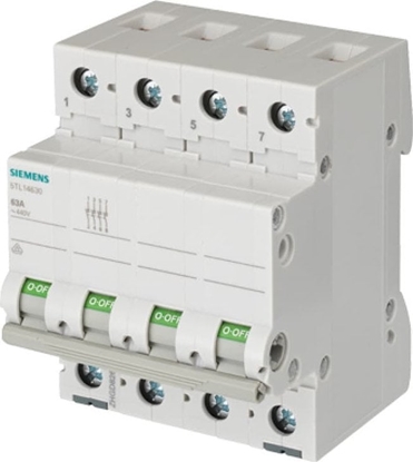 Attēls no Siemens Rozcznik moduowy 4P 40A 4Z 400VAC 70mm 5TL1440-0