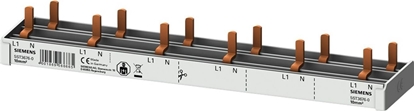 Attēls no Siemens Szyna czeniowa 1P+N 10mm2 sztyftowa 12 moduowa dla 6x (AFDD 5SM6 + 6x 5SV1 / 5SL60) pena izolacja 5ST3676-0