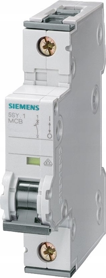 Picture of Siemens Wycznik nadmiarowoprdowy C6A 1P 220V DC 230/400V AC 10kA 5SY5106-7