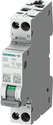 Attēls no Siemens Wycznik nadmiarowoprdowy z pomiarem i komunikacj SENTRONcom WIFI AC 230V 6KA 1+N charakterystyka B 16A TRMS