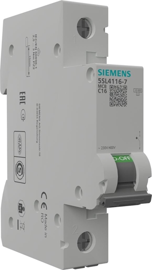 Picture of Siemens Wycznik nadprdowy 1P C 16A 10kA AC VDE Siemens 0170