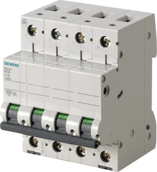 Picture of Siemens Wycznik nadprdowy 3+N B 16A 6kA AC 5SL6616-6
