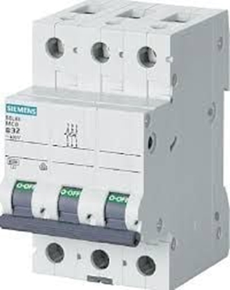 Attēls no Siemens Wycznik nadprdowy 3P B 32A 6kA AC/DC (5SL63326)