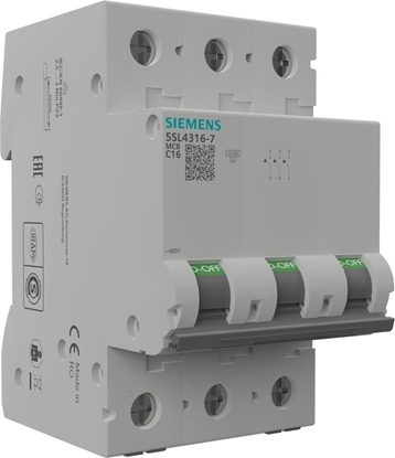 Attēls no Siemens Wycznik nadprdowy 3P C 16A 10kA AC VDE 0538