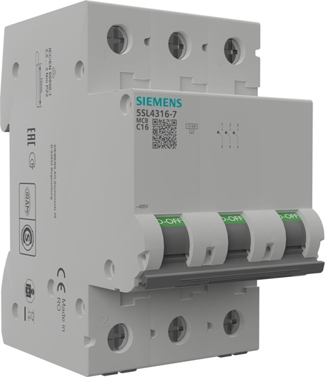 Picture of Siemens Wycznik nadprdowy 3P C 16A 10kA AC VDE 0538