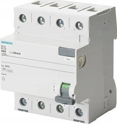 Attēls no Siemens Wycznik rónicowo prdowy AC 4p 40a 300mA 5SV4644-0