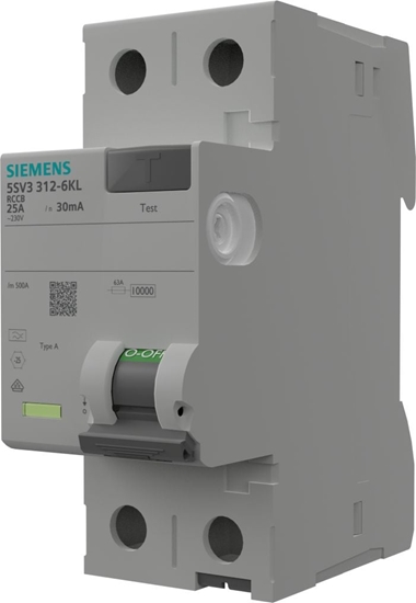 Picture of Siemens Wycznik rónicowoprdowy 25A 30mA 2p RCCB VDE Siemens 9991