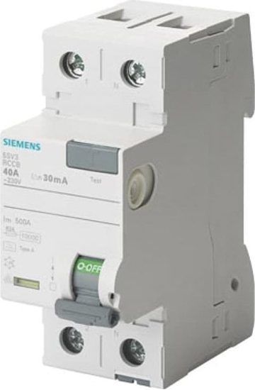 Picture of Siemens Wycznik rónicowoprdowy 2P 25A 30mA 230V typ F 5SV3312-3