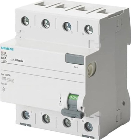 Picture of Siemens Wycznik rónicowoprdowy 4P 40A 100mA typ AC