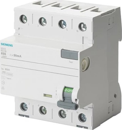 Attēls no Siemens Wycznik rónicowoprdowy 4P 40A 30mA 400V 10KA typ F 5SV3344-3