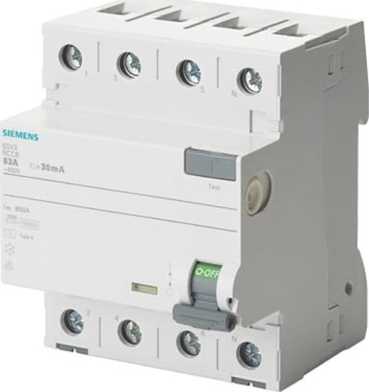 Picture of Siemens Wycznik rónicowoprdowy 4P 40A 30mA 400V 10KA typ F 5SV3344-3