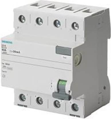 Attēls no Siemens Wycznik rónicowo-prdowy 4P 80A 0,03A typ AC (5SV4347-0)