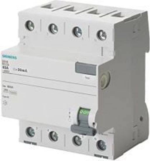 Picture of Siemens Wycznik rónicowo-prdowy 4P 80A 0,03A typ AC (5SV4347-0)
