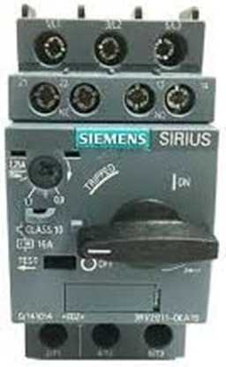 Attēls no Siemens Wycznik silnikowy 3P 0,37kW 0,9-1,25A S00 (3RV2011-0KA10)