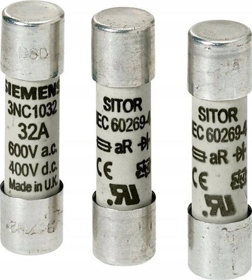 Picture of Siemens Wkadka bezpiecznikowa SITOR cylindryczna 20A gR 690VAC / 440VDC 3NC1420-0MK