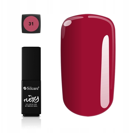 Picture of SILACRE_Flexy Hybrid Gel lakier hybrydowy do paznokci 31 Malinowy Welur 4,5ml