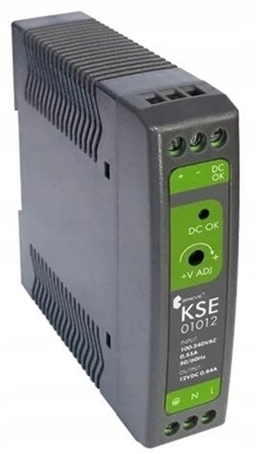 Attēls no SilentiumPC Zasilacz impulsowy KSE 01012P 230/ 12VDC 0,84A 10W na szyn DIN, Napicie wejciowe: 85-264VAC, Ta70, 17000-1542