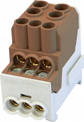 Изображение Simet Blok rozdzielczy - dystrybucyjny Al/Cu SDB 100 (80010) SIMBLOCK brzowy 81601015