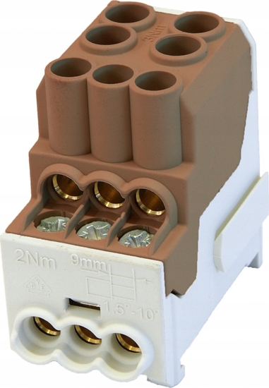 Изображение Simet Blok rozdzielczy - dystrybucyjny Al/Cu SDB 100 (80010) SIMBLOCK brzowy 81601015