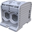 Изображение Simet Zczka szynowa gwintowa Al/Cu STB 185-2 (87820) SIMBLOCK szary 81202002