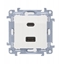 Attēls no Simon 10 adowarka USB C+A (modu), 30 W, 230V biay CEC2CAQ.01/11