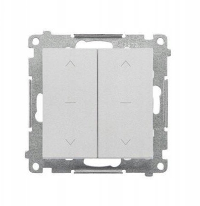 Изображение Simon 55 cznik roletowy podwójny trójpozycyjny 1-0-2 (modu) 10 A, 250 V~, szybkozcza Aluminium mat TZW2.01/143