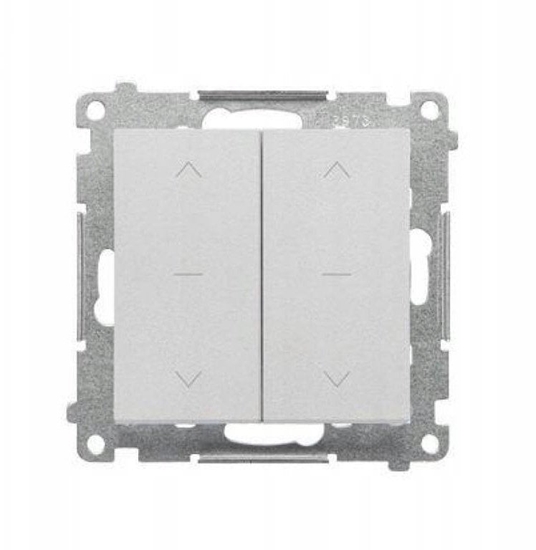 Изображение Simon 55 cznik roletowy podwójny trójpozycyjny 1-0-2 (modu) 10 A, 250 V~, szybkozcza Aluminium mat TZW2.01/143