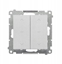 Изображение Simon 55 cznik roletowy podwójny trójpozycyjny 1-0-2 (modu) 10 A, 250 V~, szybkozcza Aluminium mat TZW2.01/143