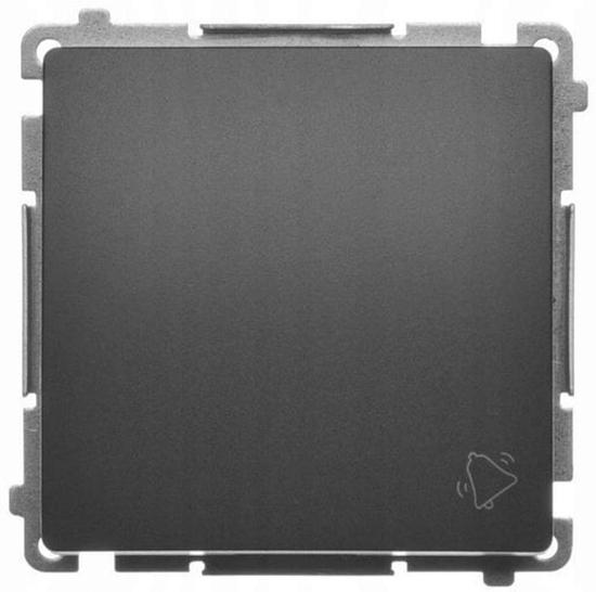 Изображение Simon Basic Przycisk dzwonek (modu) 10AX, 250V, szybkozcza, czarny BMD1.01/49