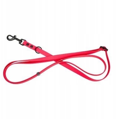 Изображение Smycz dla psa 3w1 z wytrzymaej gumy, czerwona, 16mm/1,00-1,80 m