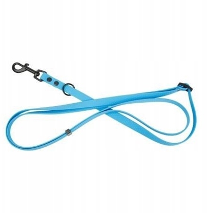 Изображение Smycz dla psa 3w1 z wytrzymaej gumy, niebieska, 16mm/1,00-1,80 m