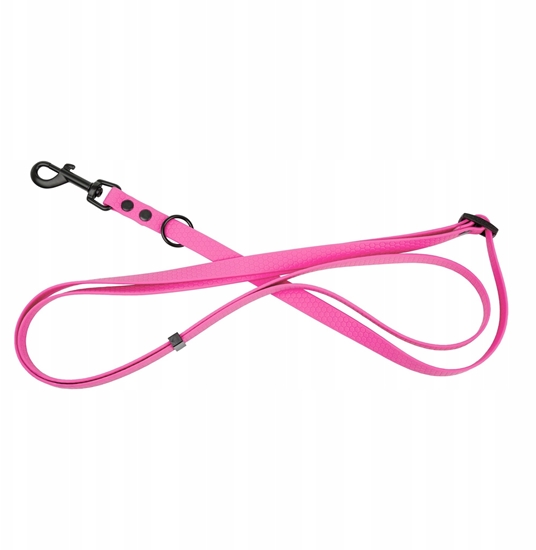 Изображение Smycz dla psa 3w1 z wytrzymaej gumy, róowa, 16mm/1,00-1,80 m