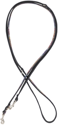 Изображение Smycz regulowana dla psa skórzana Kwiaty, XS-S, 12mm/200cm