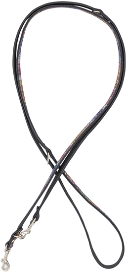 Изображение Smycz regulowana dla psa skórzana Kwiaty, XS-S, 12mm/200cm