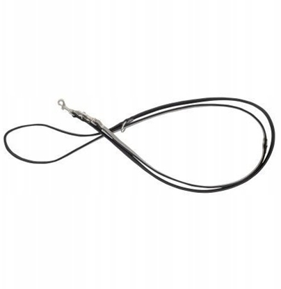 Изображение Smycz regulowana skórzana dla psa, szary/czarny, XS-S, 12mm/200cm