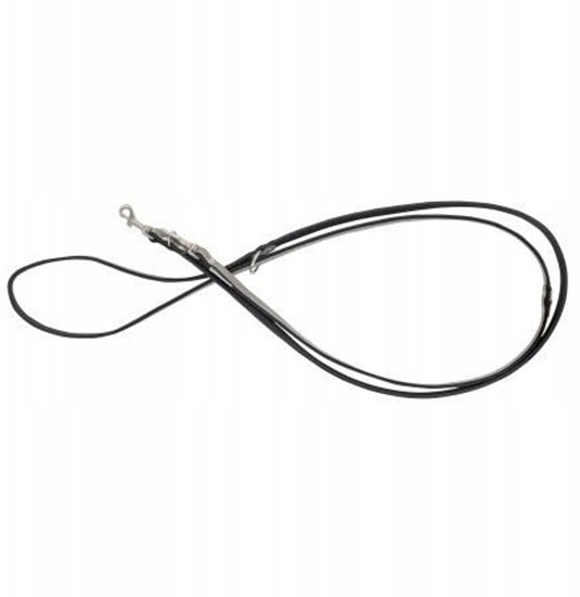 Изображение Smycz regulowana skórzana dla psa, szary/czarny, XS-S, 12mm/200cm