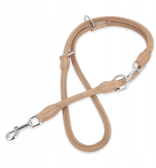 Изображение Smycz skórzana, 8 mm / 200 cm, jasny be