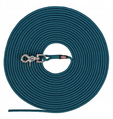 Picture of Smycz treningowa, dla psa, linka, okrga, petrol, SM: 20 m/o 6 mm