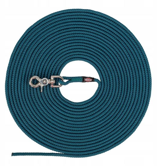 Picture of Smycz treningowa, dla psa, linka, okrga, petrol, SM: 20 m/o 6 mm