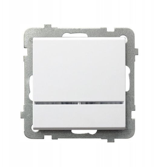 Picture of SONATA cznik jednobiegunowy z podwietleniem niebieskim biay mat P-1RS/m/75