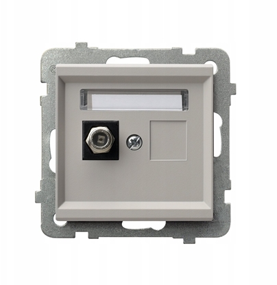 Picture of SONATA Gniazdo antenowe typu F pojedyncze kaszmir GPA-1RF/m/82