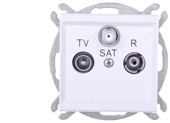 Picture of SONATA Gniazdo RTV-SAT kocowe biay mat GPA-RS/m/75