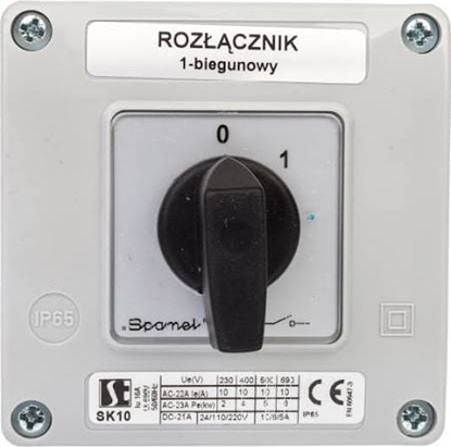 Picture of Spamel cznik krzywkowy 0-1 1P 10A w obudowie (SK10-1.825/OB11)